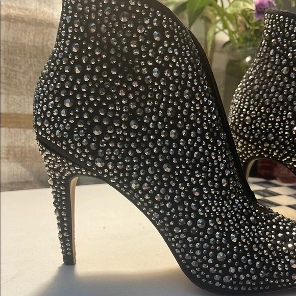 INC International Concepts Black Rhinestone Heels - Picture 4 of 16